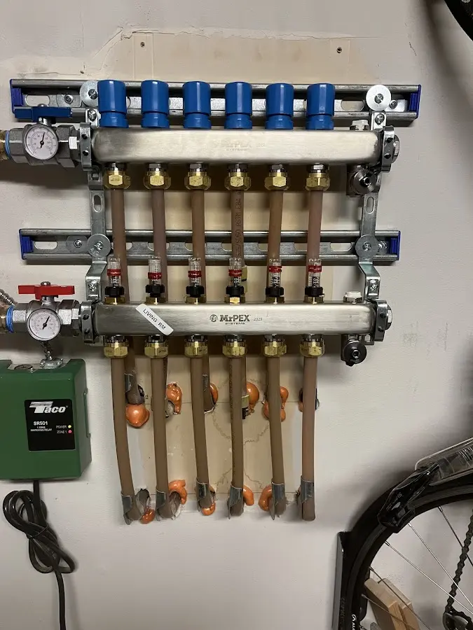 Plumber performing Gas Line Installation at a residential property in Lacey